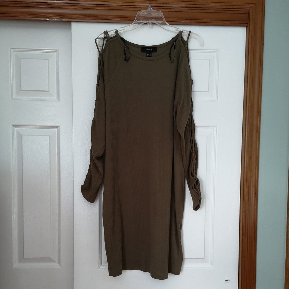 Knit Dress Olive 3X New